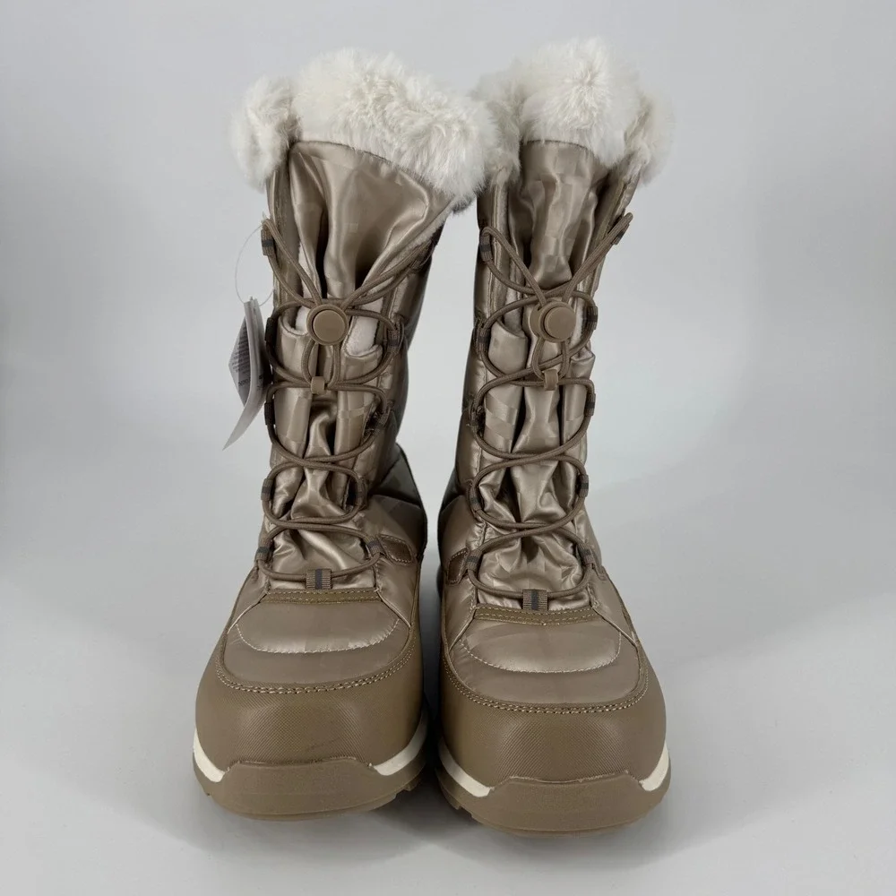 Lands' End Youth 7‎ Winter Snow Boots Faux Fur Thermolite Women 8–8.5